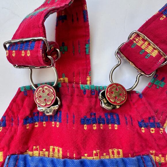 Vintage Oshkosh Red Train Print Overalls - 18 Months - Picture 10 of 10